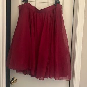 Maroon tull skirt torrid